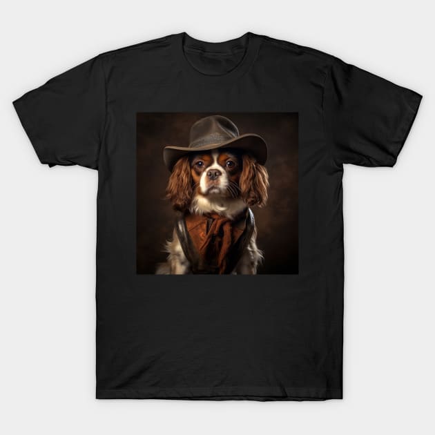 Cowboy Dog - Cavalier King Charles Spaniel T-Shirt by Merchgard